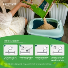 Cát vệ sinh hữu cơ vón cục siêu thấm hút và kháng khuẩn Cat's Best Sensitive