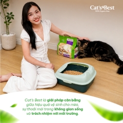 Cát vệ sinh hữu cơ vón cục cho mèo lông dài Cat’s Best Smart Pellets