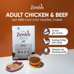 Thức ăn hạt mềm Zenith thịt gà & bò cho chó trưởng thành