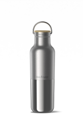 Bình Giữ Nhiệt Klean Kanteen Rise Reflect 20oz 592ml Nắp Tre Bamboo Cap Màu inox Brushed Stainless, Inox 18/8 Chính Hãng