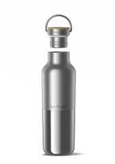 Bình Giữ Nhiệt Klean Kanteen Rise Reflect 20oz 592ml Nắp Tre Bamboo Cap Màu inox Brushed Stainless, Inox 18/8 Chính Hãng