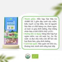 Hỗn hợp hạt hữu cơ 3 | Hạt điều - Kiều mạch - Đậu xanh nảy mầm