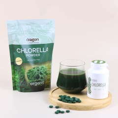 Bột tảo lục CHLORELLA hữu cơ Dragon Superfoods 200g