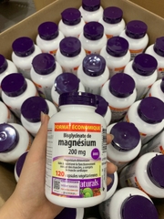 Magnesium Bisglycinate L/120v WEBBER NATURALS bổ sung magiê, cải thiện xương và răng