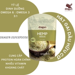 Hạt gai dầu hữu cơ Dragon Superfoods 200gr