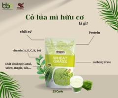 Bột cỏ lúa mì hữu cơ Dragon Superfoods 150g