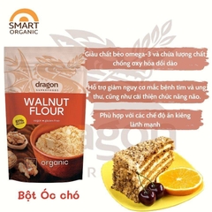 Bột protein hạt óc chó hữu cơ Dragon Superfoods 200gr