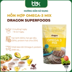 Hỗn hợp hạt Omega 3 hữu cơ Dragon Superfoods 200g