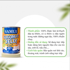 Thạch dừa Samui vị Dứa COCONUT JELLY IN SYRUP SAMUI BRAND 565g
