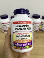 Glucosamin, Chondrotin, MSM L/120v WEBBER NATURALS Giảm đau, thoái hóa khớp