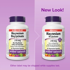 Magnesium Bisglycinate L/60v WEBBER NATURALS bổ sung magiê, cải thiện xương và răng