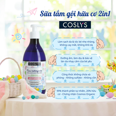 Sữa tắm gội 2 in 1 cho bé hữu cơ Coslys (500ml)