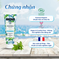 Kem đánh răng the mát hữu cơ Coslys (100g)