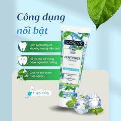 Kem đánh răng the mát hữu cơ Coslys (100g)