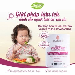 Bột quả mọng Organic Vivaciuos Red - Hỗn hợp 12 loại bột trái cây và quả mọng hữu cơ RAWGANIQ 100g