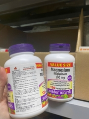 Magnesium Bisglycinate L/120v WEBBER NATURALS bổ sung magiê, cải thiện xương và răng