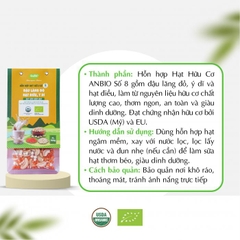 Hỗn hợp hạt hữu cơ 8 | Lăng đỏ - Hạt điều - Ý dĩ