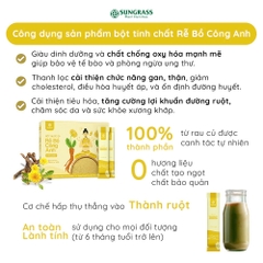 Bột nước ép Rễ Bồ công anh Sungrass - Hộp 15 gói