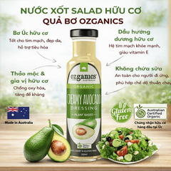 Nước xốt salad hữu cơ quả bơ Ozganics 250ml