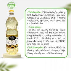 Dầu hướng dương cao cấp Vita Organica chai 1 Lít