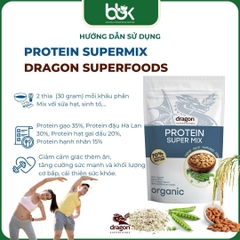 Bột protein hỗn hợp 4 hạt hữu cơ Dragon Superfoods 500g