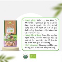 Hỗn hợp hạt hữu cơ 13 | Đậu gà - Hạt bí - Hạt điều
