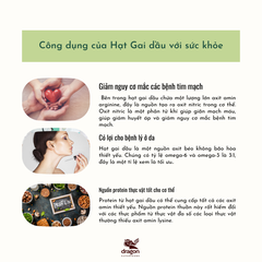 Hạt gai dầu hữu cơ Dragon Superfoods 200gr