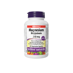 Magnesium Bisglycinate L/60v WEBBER NATURALS bổ sung magiê, cải thiện xương và răng
