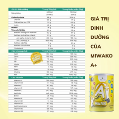 Sữa Hạt Thực Vật Hữu Cơ MIWAKO A+ 400g