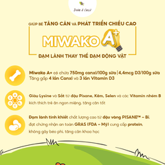 Sữa Hạt Thực Vật Hữu Cơ MIWAKO A+ 700g