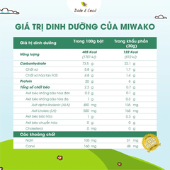 Sữa Hạt Thực Vật Hữu Cơ MIWAKO Vị Gạo Hộp 700g