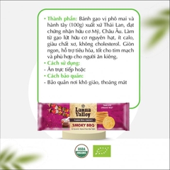 Lanna Valley Bánh gạo vị BBQ hữu cơ 100g
