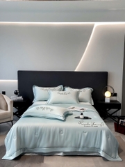 PHI LỤA- Set chăn chần Phi lụa Romantic