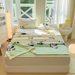 NỈ NHUNG- chăn nhung ga gối 4 món