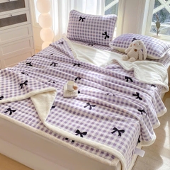 NỈ NHUNG- chăn nhung ga gối 4 món