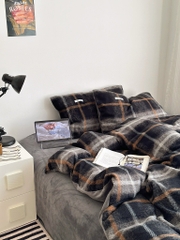 NỈ NHUNG- Set Nỉ Plaid cuốn hút