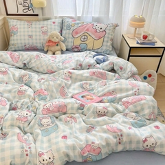 COTTON ĐŨI - Set Chăn ga gối Cotton Đũi Vintage