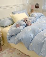 COTTON ĐŨI - Set Chăn ga gối Cotton Đũi Vintage