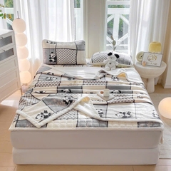 NỈ NHUNG- chăn nhung ga gối 4 món