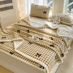 NỈ NHUNG- chăn nhung ga gối 4 món