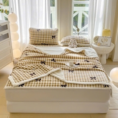 NỈ NHUNG- chăn nhung ga gối 4 món