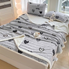 NỈ NHUNG- chăn nhung ga gối 4 món