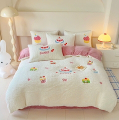 NỈ NHUNG- Set Nỉ nhung bông Thêu nổi full 7 màu