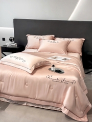 PHI LỤA- Set chăn chần Phi lụa Romantic