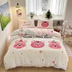 COTTON ĐŨI- Bộ vỏ chăn ga gối CARTOON (mã 92)