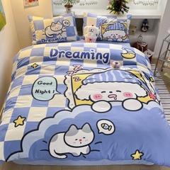 COTTON ĐŨI- Bộ vỏ chăn ga gối CARTOON (mã 92)