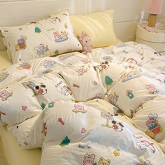 COTTON ĐŨI - Set Chăn ga gối Cotton Đũi Vintage