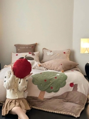 NỈ NHUNG- Nỉ Nhung 5 món Thêu nối Cao Cấp