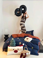 NỈ NHUNG- Nỉ Nhung 5 món Thêu nối Cao Cấp