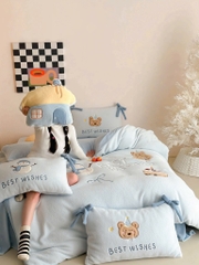 NỈ NHUNG- Nỉ Nhung 5 món Thêu nối Cao Cấp